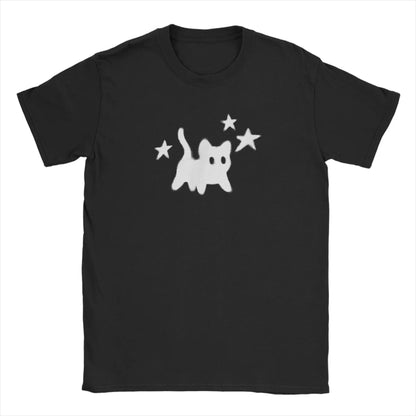 90s Style T-shirt with Horror Cat Design