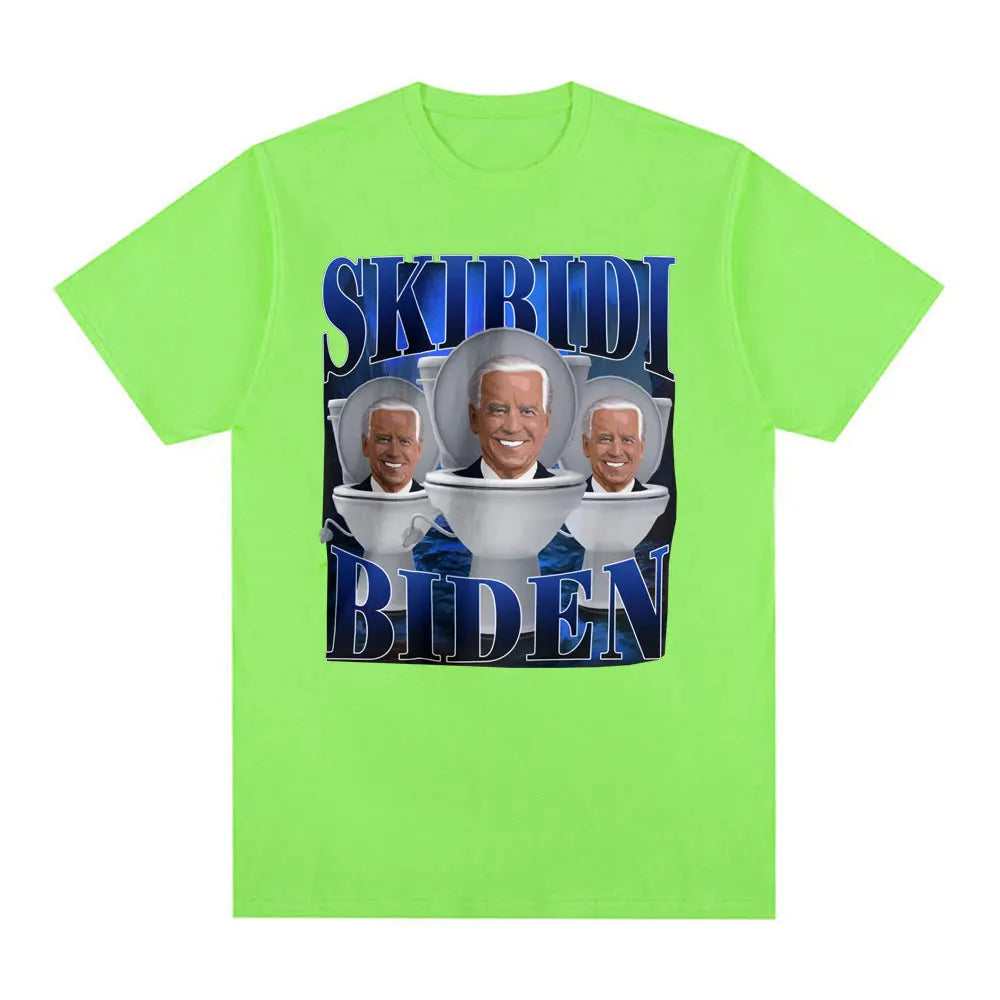 skibidi biden funny meme t-shirt for kids and teens