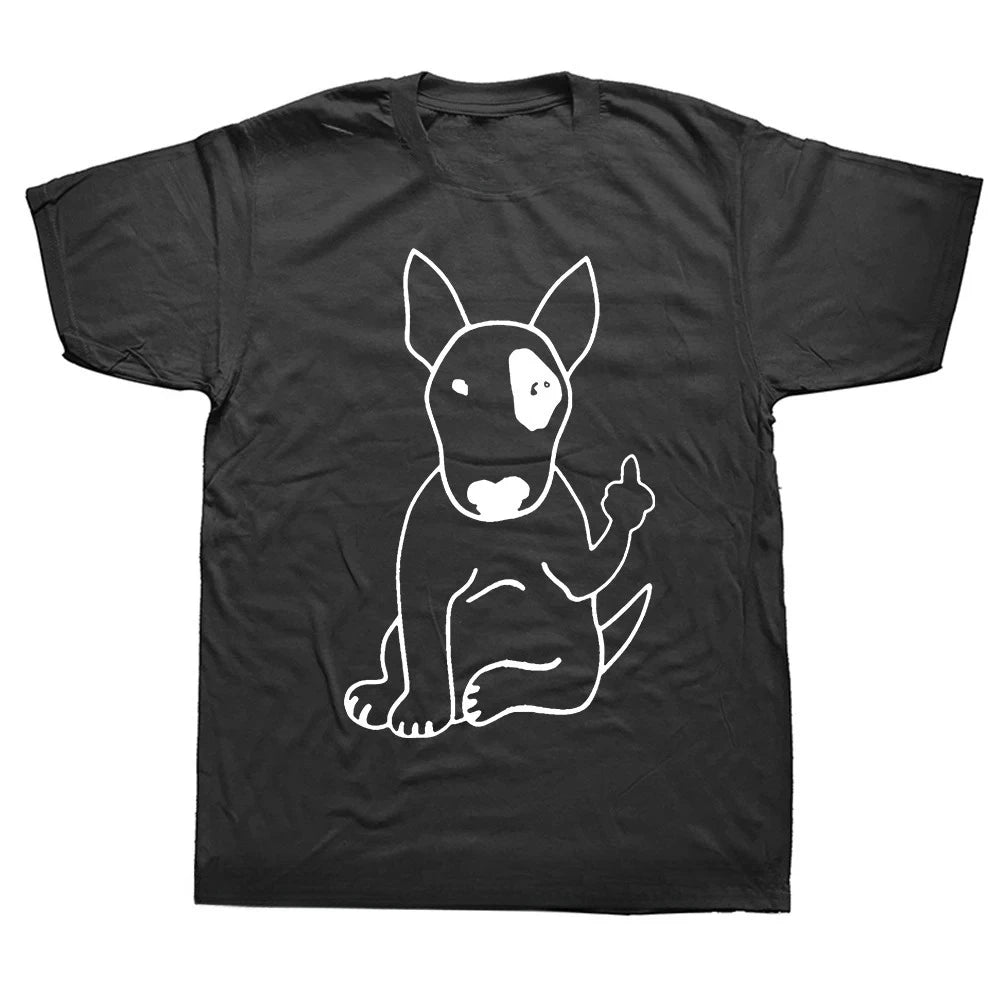 pew pew bull terrier graphic t-shirt for kids