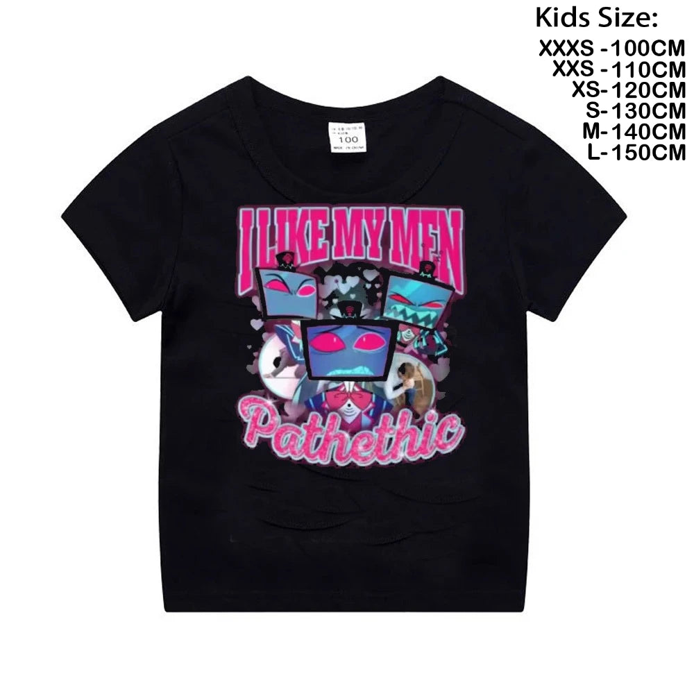 vox gaslighter hazbins hotels graphic t-shirt for kids