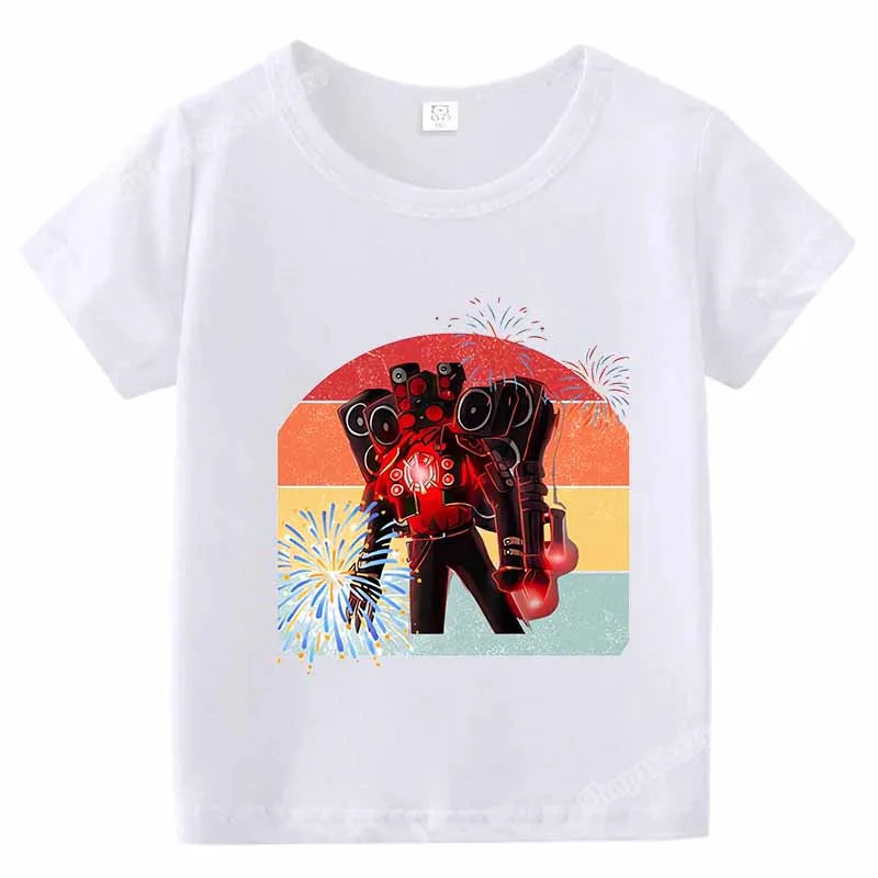 skibidi toilet kids summer t-shirt