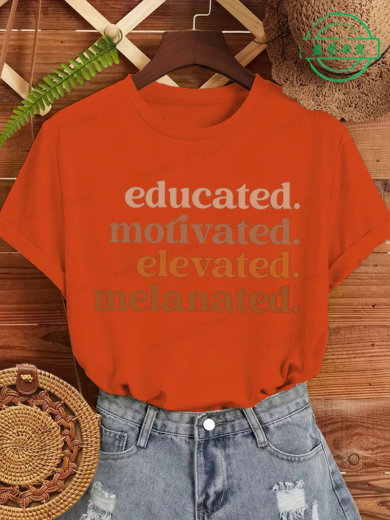 educated motivated melanated t-shirt for kids