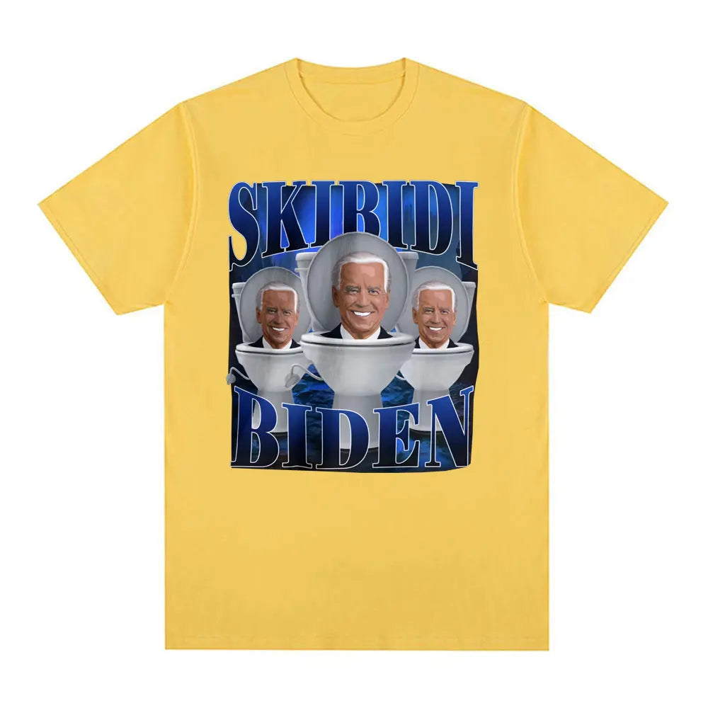 skibidi biden funny meme t-shirt for kids and teens