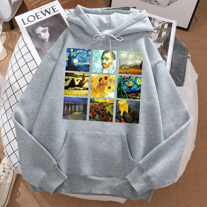 Van Gogh Art Printed Hoodie for Kids