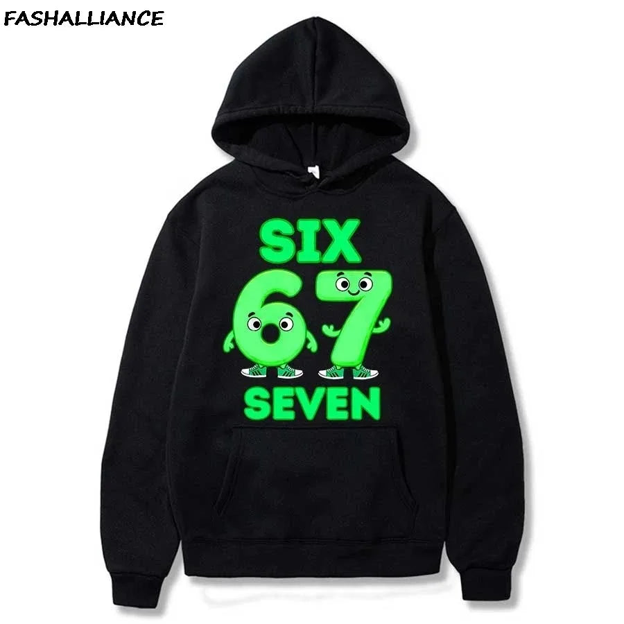 funny 67 six seven hoodie for kids