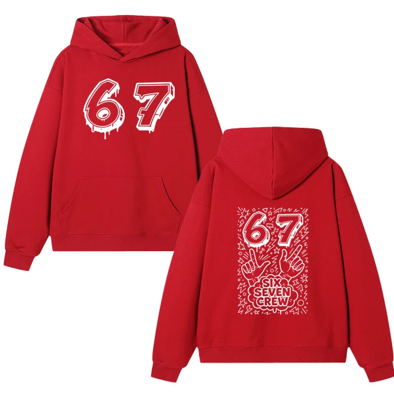 six seven crew graffiti hoodie for kids