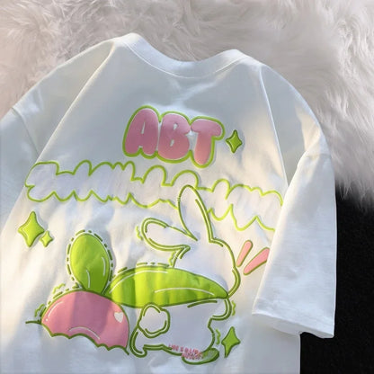 Cartoon Rabbit Graphic T-Shirt for Kids