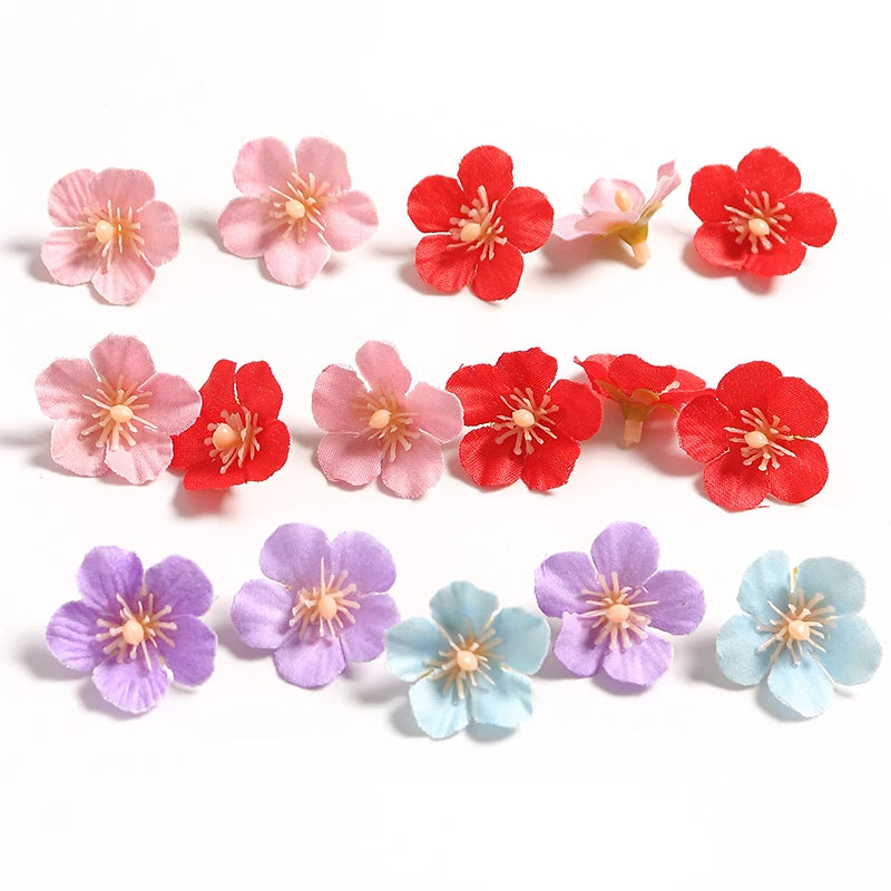 50 mini daisy silk flowers for diy crafts and decoration