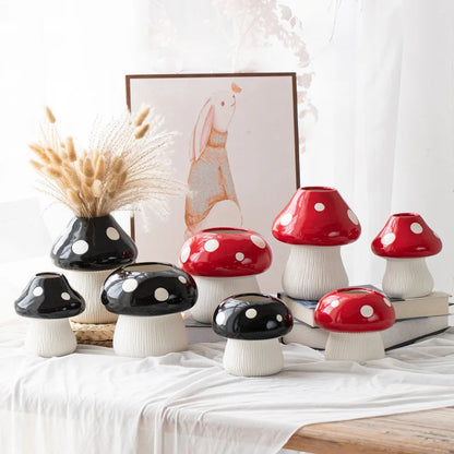 Creative Mushroom Decorative Vase for Kids' Rooms
