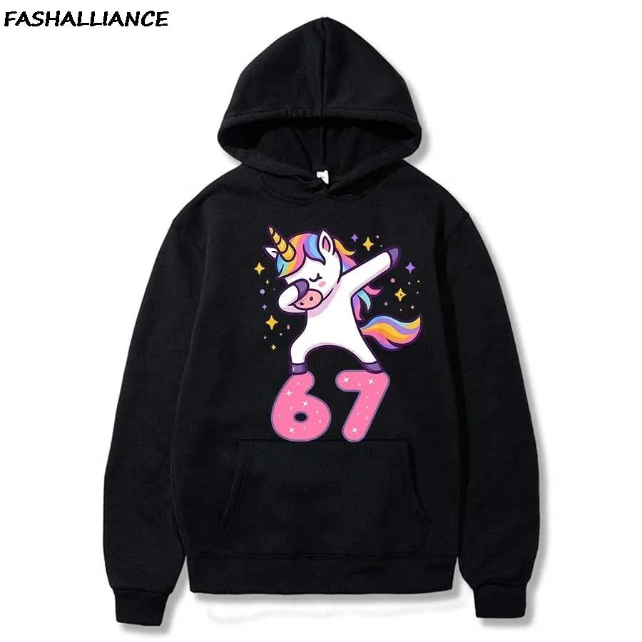funny 67 six seven hoodie for kids