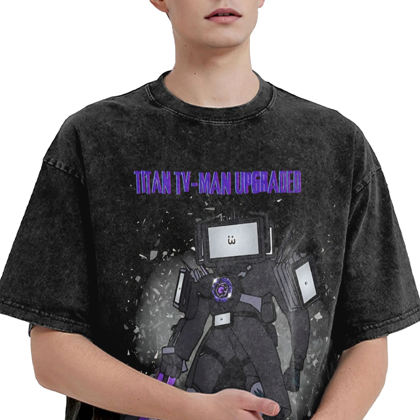 titan tv man graphic t-shirt for kids