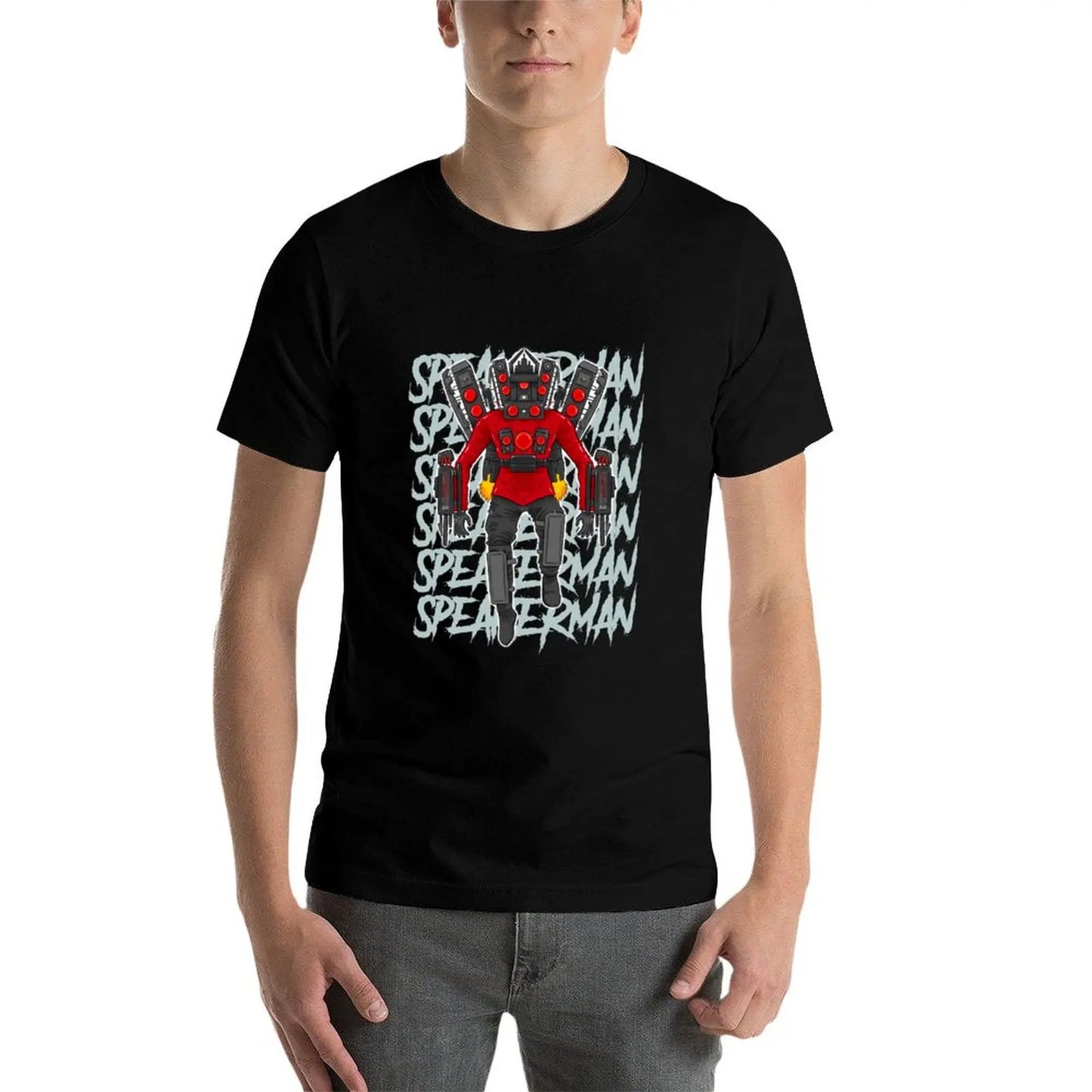 skibidi speaker man graphic t-shirt