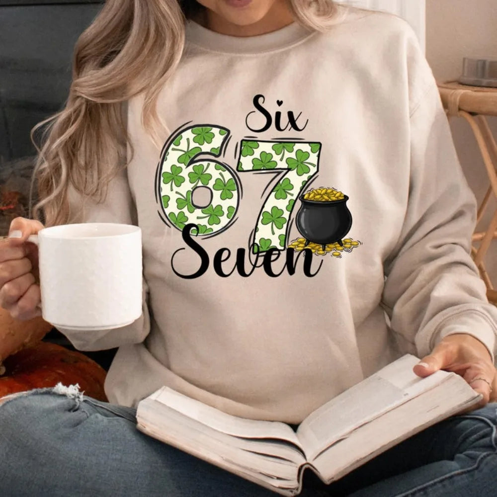 six seven shamrock hoodie for kids