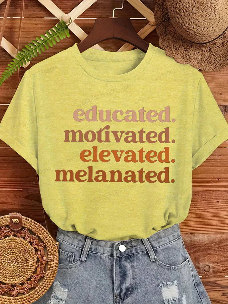 educated motivated melanated t-shirt for kids