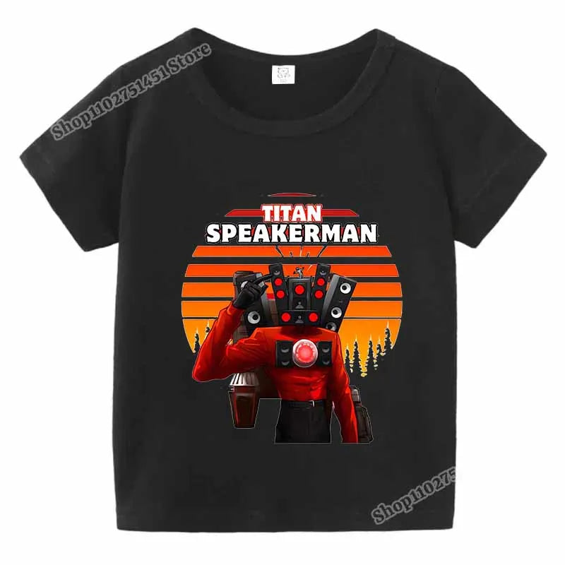 skibidi toilet kids summer t-shirt