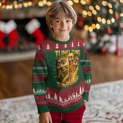 Italian Brainrot Meme Christmas Sweatshirt