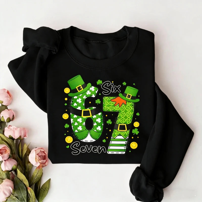 lucky clover design hoodie for kids