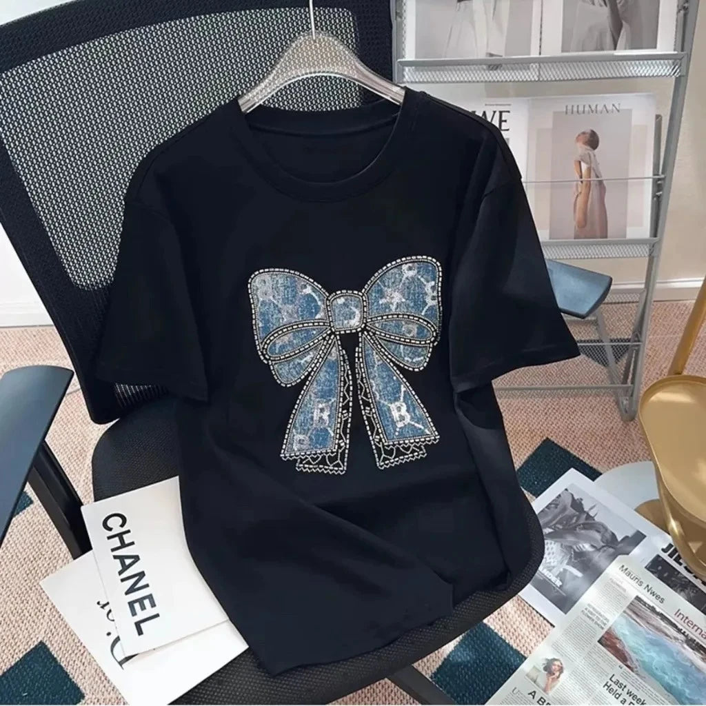 skibidi bows print t-shirt for kids