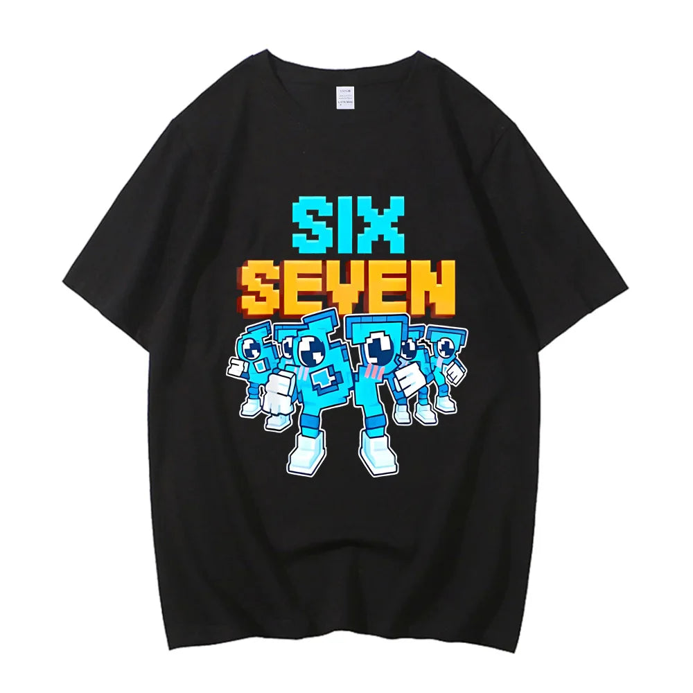 funny six seven gaming meme t-shirt for boys