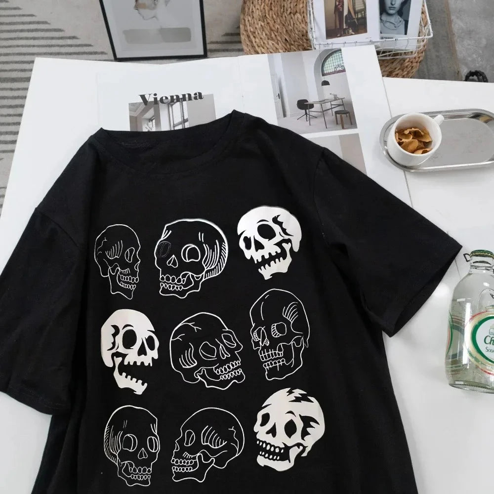 skull print graphic t-shirt for kids