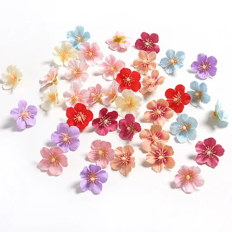 50 mini daisy silk flowers for diy crafts and decoration