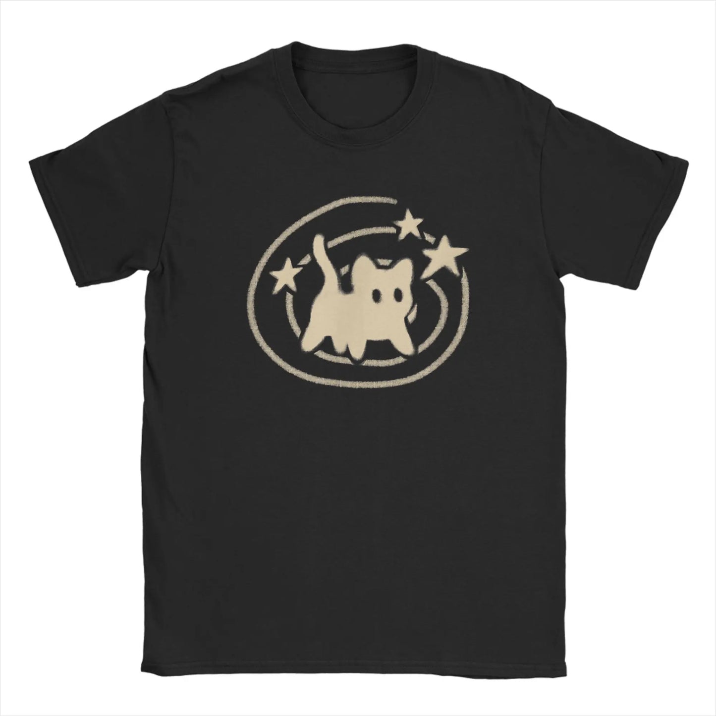 90s style t-shirt with horror cat design