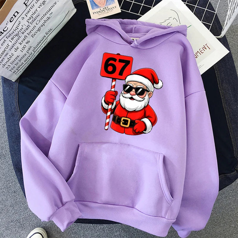 y2k christmas santa graphic hoodie for kids