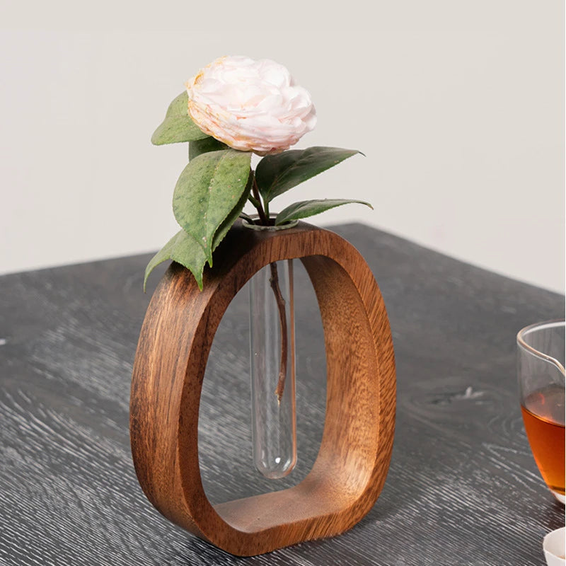 creative wooden flower vase for kids