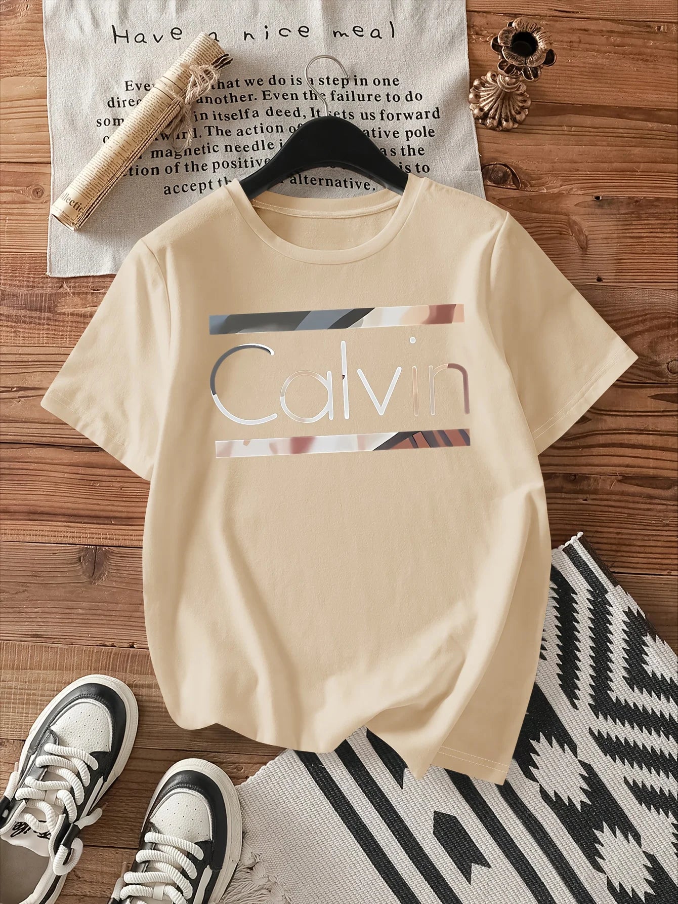 kids' casual cotton skibidi letter t-shirt