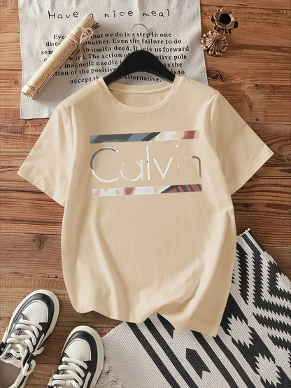 Kids' Casual Cotton Skibidi Letter T-shirt