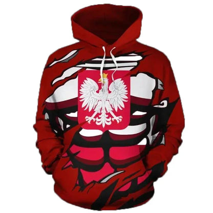 Poland Flag Hoodie for Kids