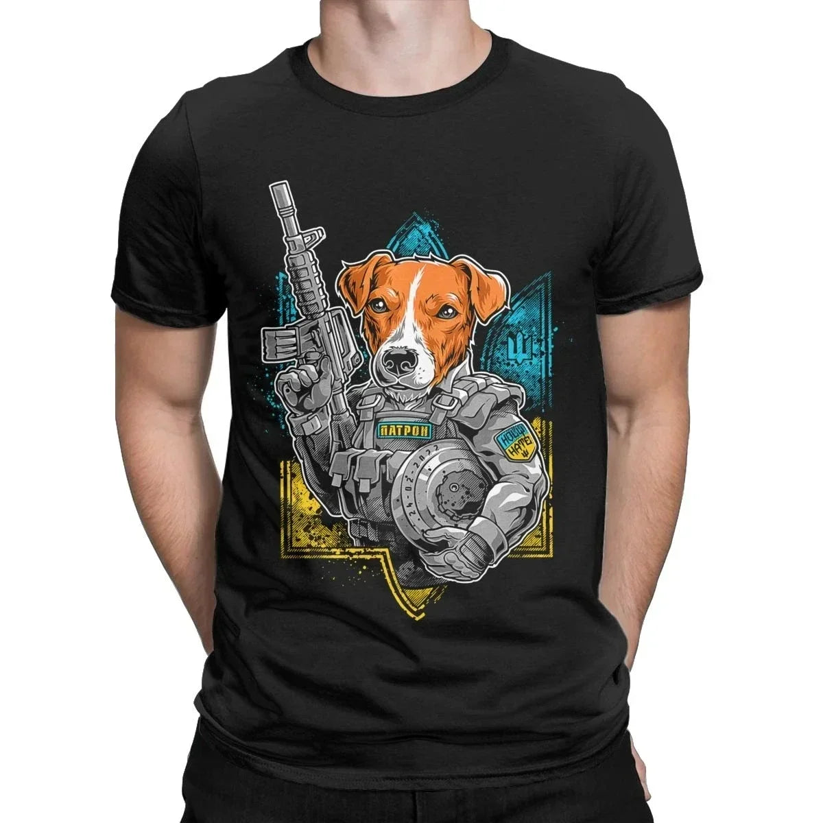 patron dog graphic t-shirt for kids
