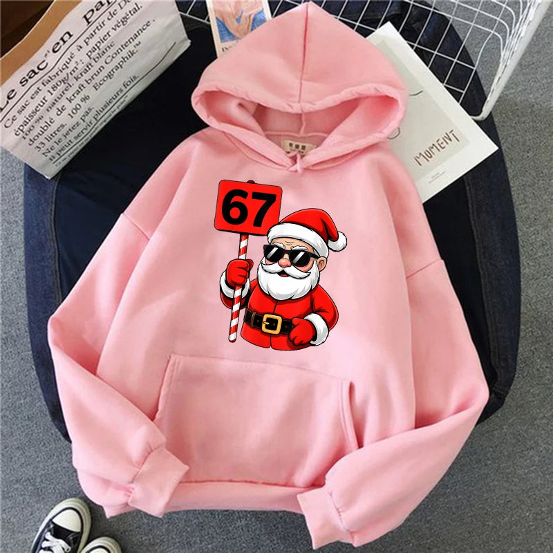 y2k christmas santa graphic hoodie for kids