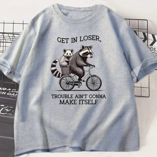 Funny Raccoon Graphic T-Shirt for Kids