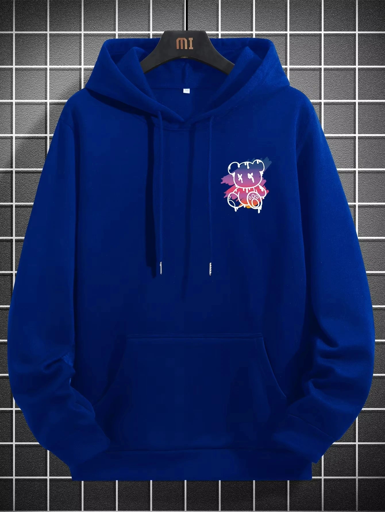 new york cartoon bear sunset hoodie for kids