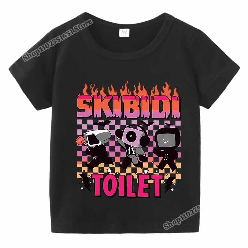 skibidi toilet kids summer t-shirt