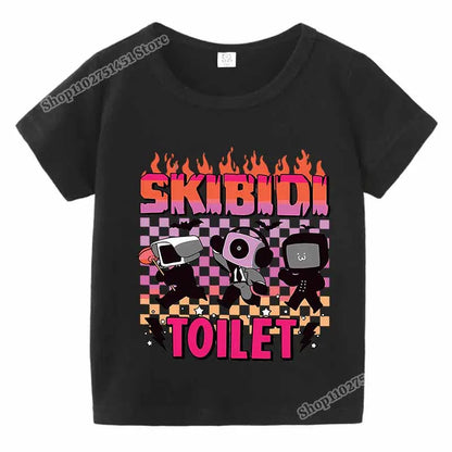 Skibidi Toilet Graphic T-shirt for Kids
