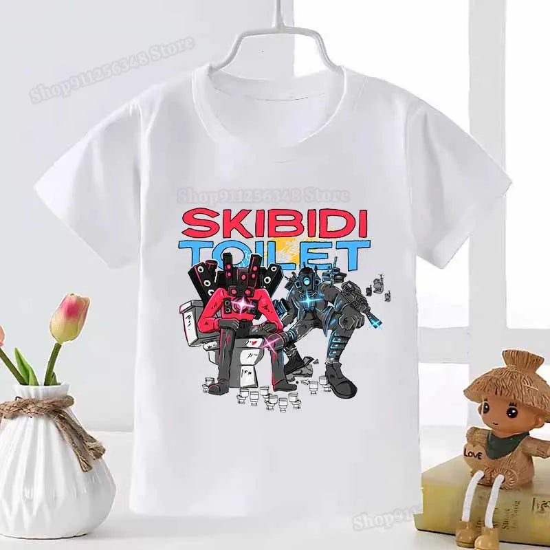 skibidi toilet graphic t-shirt for kids