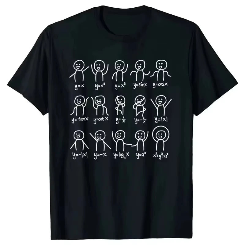algebraic dancing characters t-shirt for kids