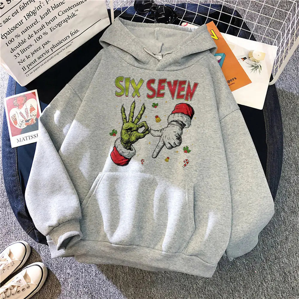six seven cartoon hoodie for kids