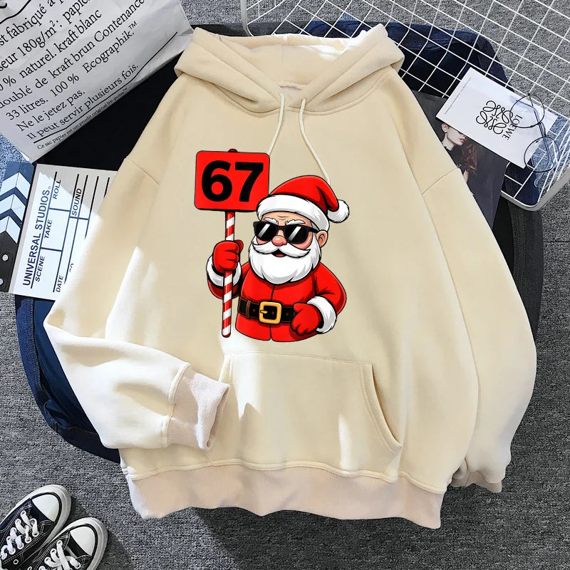 y2k christmas santa graphic hoodie for kids