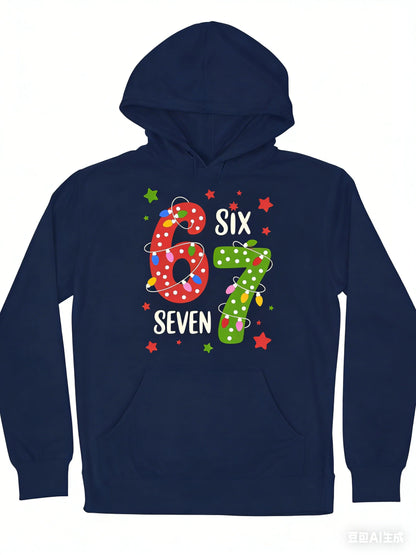 SIX SEVEN Pattern Printed Cotton Hoodie