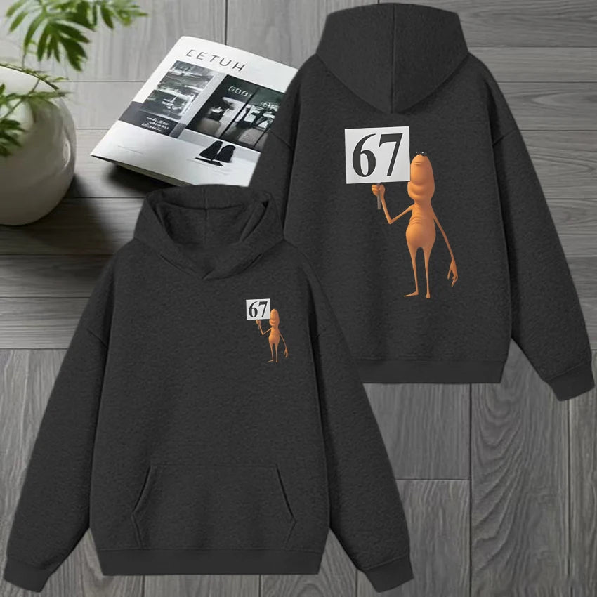 marcus the worm meme graphic hoodie