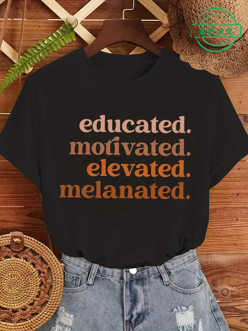 educated motivated melanated t-shirt for kids