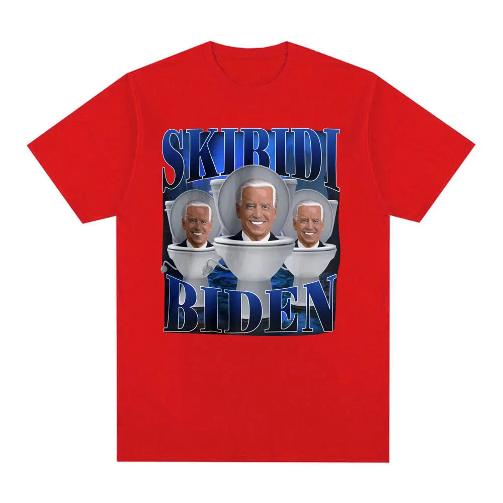skibidi biden funny meme t-shirt for kids and teens