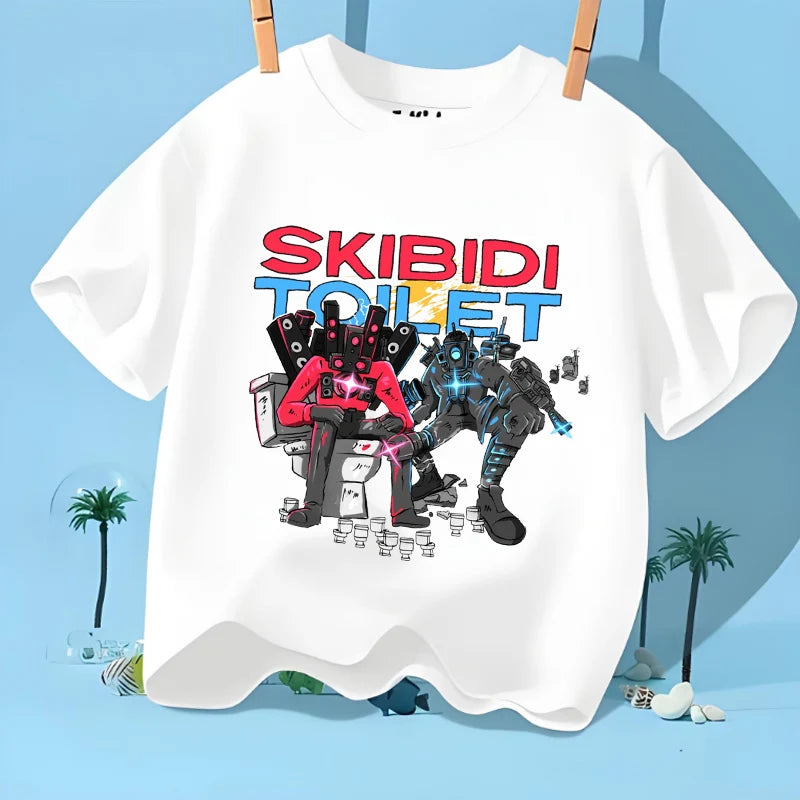 skibidi toilet graphic t-shirt for kids