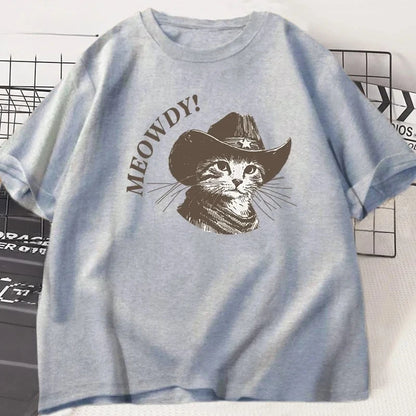 Meowdy Cowboy Cat T-Shirt for Kids