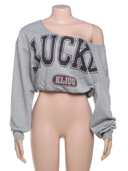 Skew Collar Crop Top for Kids