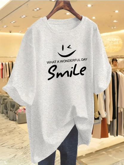 Kids' Casual Smiley Face T-shirt