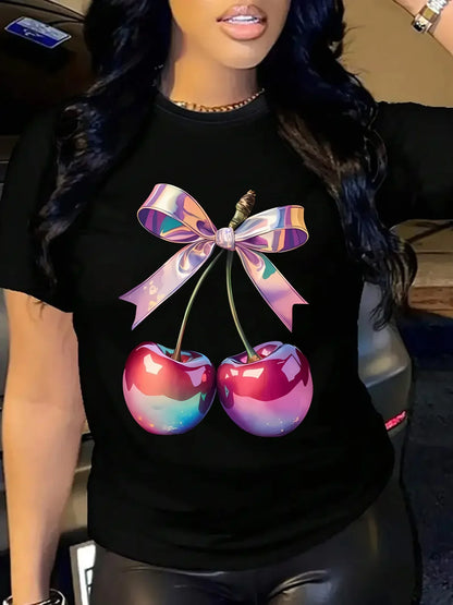 Vibrant Cherry Graphic T-Shirt for Kids